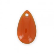 Metal epoxy resin sequins drop shape 14x8 mm Terracotta x 8