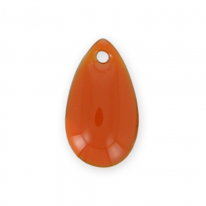 Metal epoxy resin sequins drop shape 14x8 mm Terracotta x 8