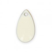 Metal epoxy resin sequins drop shape 14x8 mm off-white  x 8|raw }}