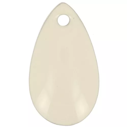 Metal epoxy resin sequins drop shape 14x8 mm Cream x 8