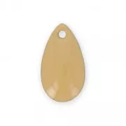 Metal epoxy resin sequins drop shape 14x8 mm Beige x 8