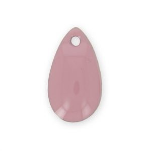 Metal epoxy resin sequins drop shape 14x8 mm Pink x 8