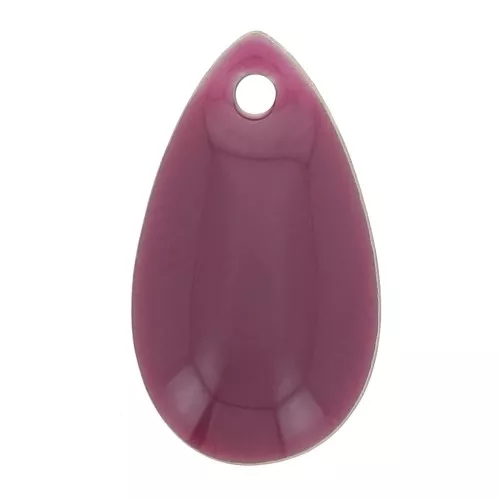 Metal epoxy resin sequins drop shape 14x8 mm Violet x 8