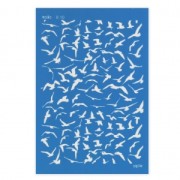 Silk Screen Moiko for Polymer Clay 74x105 mm - Bird pattern 8.10|raw }}
