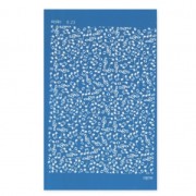 Silk Screen Moiko for Polymer Clay 74x105 mm - Musical note pattern 8.23
