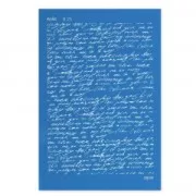 Silk Screen Moiko for Polymer Clay 74x105 mm - Writing pattern 8.25