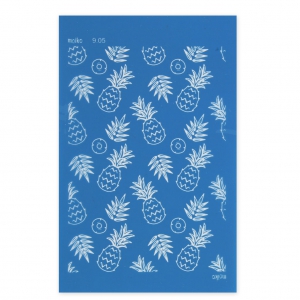 Silk Screen Moiko for Polymer Clay 74x105 mm - Pineapple pattern 9.05