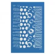 Silk Screen Moiko for Polymer Clay 74x105 mm - Curve pattern 8.22