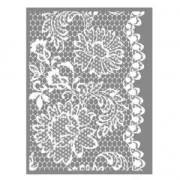 Silk Screen Graine Creative for Polymer Clay 114x153mm- Lace pattern
