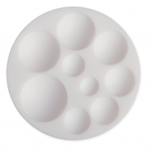 Mini silicone mold for polymer clay and metal paste - Round Cabochons