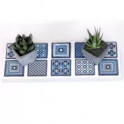 Silk Screen Graine Creative for Polymer Clay 114x153mm- Cement tiles pattern