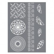 Silk Screen Graine Creative for Polymer Clay 114x153mm- Dream-catcher pattern|raw }}