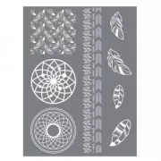 Silk Screen Graine Creative for Polymer Clay 114x153mm- Dream-catcher pattern