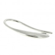 Decorated earstuds 20 mm Fine Antique silver plating x2