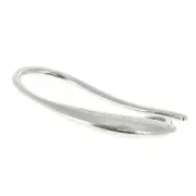 Decorated earstuds 20 mm Fine Antique silver plating x2