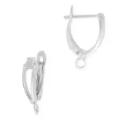 Leverback earrings design shape 18 mm Fine Antique silver plating x2