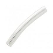 Tubes 20x2.5 mm silver tone x10