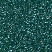 Miyuki Delica 11/0 DB0919 - Sparkling Dark Teal Lined Chartreuse