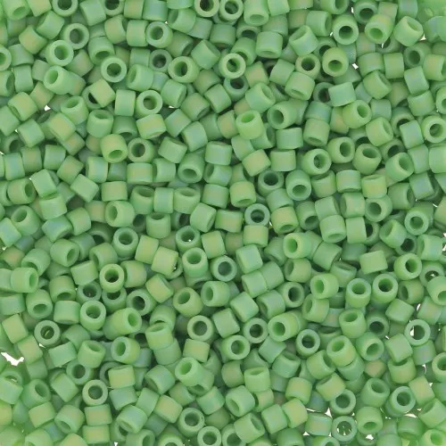 Miyuki Delica 11/0 DB0877 - Mattete Opaque Green AB
