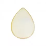 Pear cabochon 20x15 mm White Mother-of-Pearl