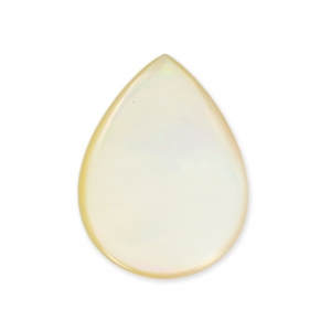 Pear cabochon 20x15 mm White Mother-of-Pearl