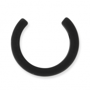 Polaris half-moon or horseshoe shaped bead 30 mm Jet x1