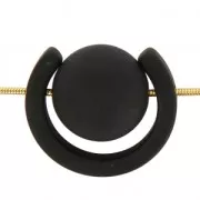 Polaris half-moon or horseshoe shaped bead 30 mm Jet x1