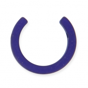 Polaris half-moon or horseshoe shaped bead 30 mm Dark Indigo x1
