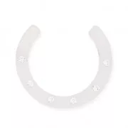 Rhinestones Polaris half-moon or horseshoe shaped bead 30 mm Crystal x1