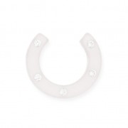 Rhinestones Polaris half-moon or horseshoe shaped bead 22 mm Crystal x1|raw }}