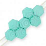 Honeycomb 6 mm Green Turquoise Silk Mat Laser Web x20|raw }}