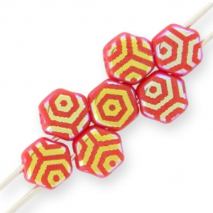 Honeycomb 6 mm Red Corail Laser Web AB x20