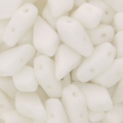 Czech Glass beads Kite Beads 9x5 mm Opaque White x10g|raw }}