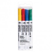 LACKSTIFT - 4 Ink Markers 1.2 mm - Paper Poetry - Yellow/Red/Blue/Green|raw }}