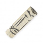 Ethnic Horn Tube Beads, 8 x 24 mm, Natural, 5-pack