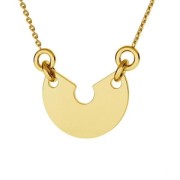 925 Sterling Silver pendant 2 holes 15 mm Rose Gold Tone  x1