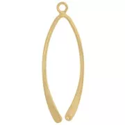 925 Sterling Silver Pendant Holder 38 mm Gold Tone plated x1