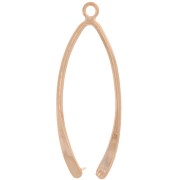 925 Sterling Silver Pendant Holder 38 mm Rose Gold Tone x1