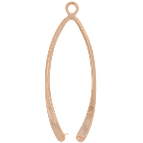 925 Sterling Silver Pendant Holder 38 mm Rose Gold Tone x1