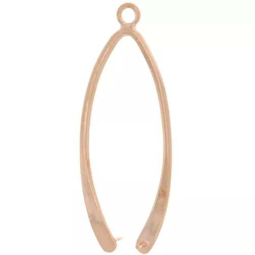 925 Sterling Silver Pendant Holder 38 mm Rose Gold Tone x1