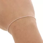 925 Sterling Silver Faceted ball chain 1.2 mm x 1m