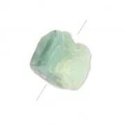 Irregular raw gemstone bead, 25–35 mm – Green fluorite x1