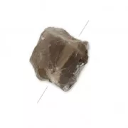 Irregular nugget bead drilled 18-35 mm Smoky Quartz x1