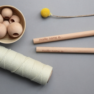 Wooden sticks 30 cm maille name is Run the cord - Kesi Art