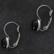 Stainless steel leverback earrings for cabochon 8 mm x2