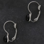 Stainless steel leverback earrings for cabochon 6 mm x2