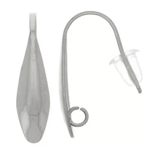 Stainless Steel 304L earwires 18 mm x2