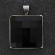 Stainless steel setting/pendant for 20 mm square flat back cabochon 316L x1