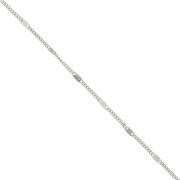 Stainless steel flat links chain trio 2 mm x1m