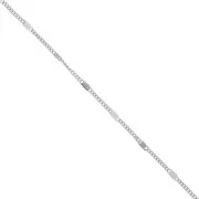 Stainless steel flat links chain trio 2 mm x1m